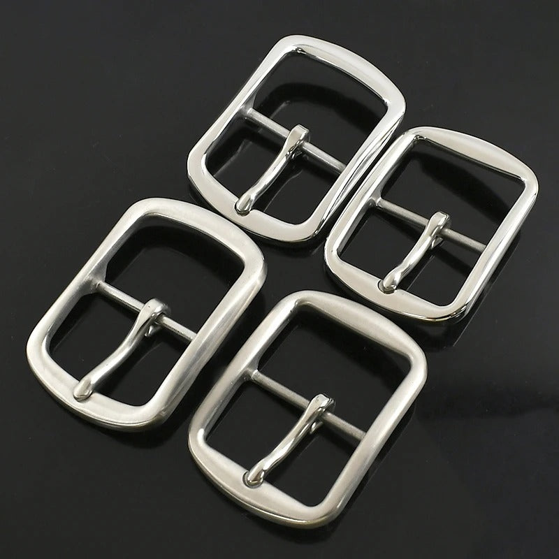5Pcs 40mm Stainless Steel Belt Buckle for Men Women Leather Belts Metal Pin Buckles Jeans Waistband Garment DIY Sewing Accessories