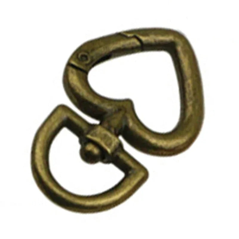 13/20mm 100Pcs Heart Bag Strap Buckle Metal Swivel Clasp Dog Collar Webbing Trigger Snap Hook Keyring Hangers DIY Accessories