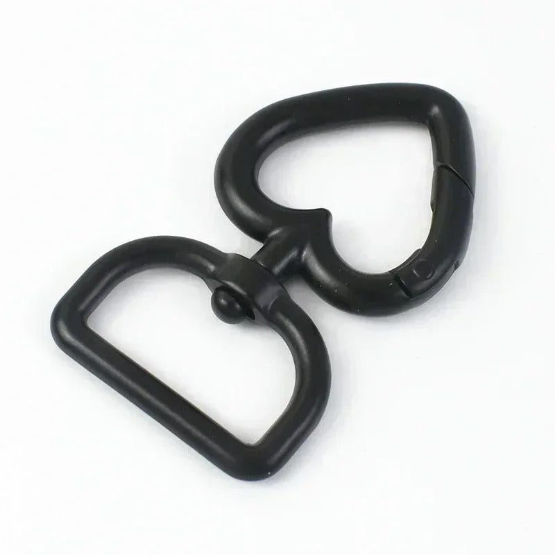 13/20mm 100Pcs Heart Bag Strap Buckle Metal Swivel Clasp Dog Collar Webbing Trigger Snap Hook Keyring Hangers DIY Accessories