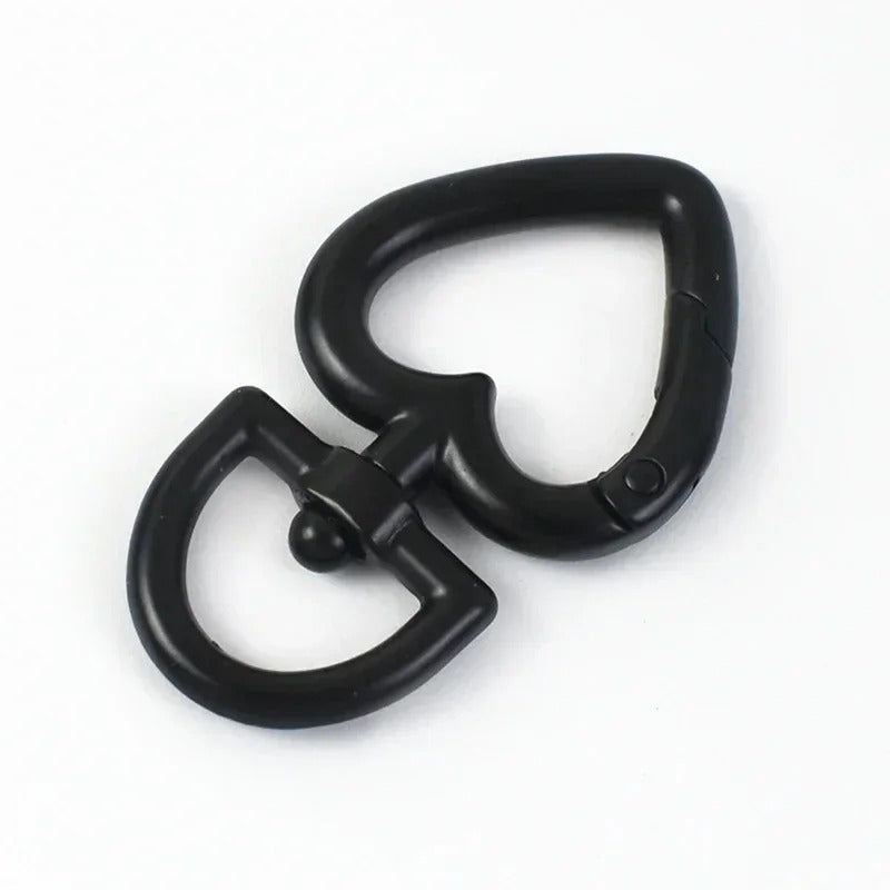 13/20mm 100Pcs Heart Bag Strap Buckle Metal Swivel Clasp Dog Collar Webbing Trigger Snap Hook Keyring Hangers DIY Accessories
