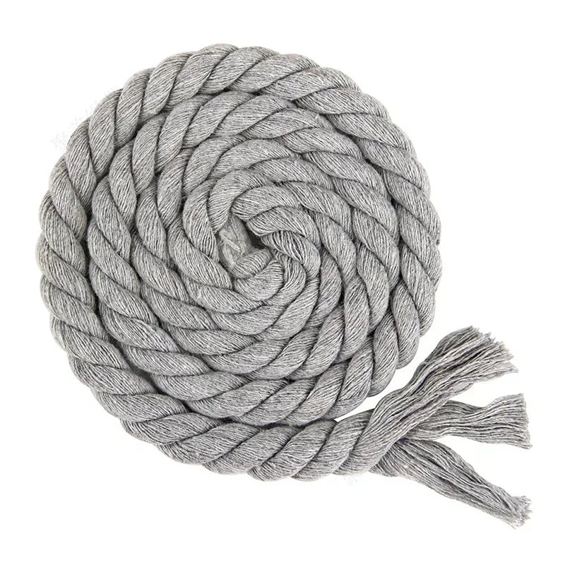 20/600Meters 5-20mm Colored Cotton Rope 3 Shares Twisted Cord DIY Decoration Macrame Ropes for Bag Braided Cords Sewing Accessories
