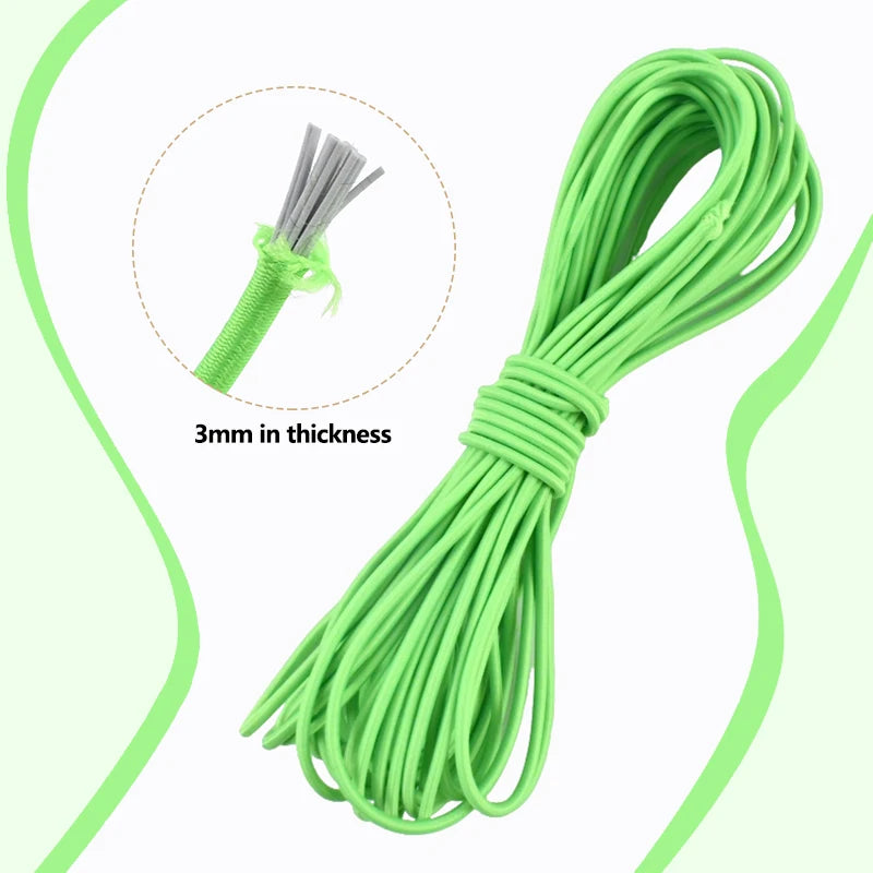 20/600M 3mm Round Elastic Cord Rubber Band Handmade Beaded Elastics Bungee Shock Rope Shoelace Sewing Loom Bands Supplies