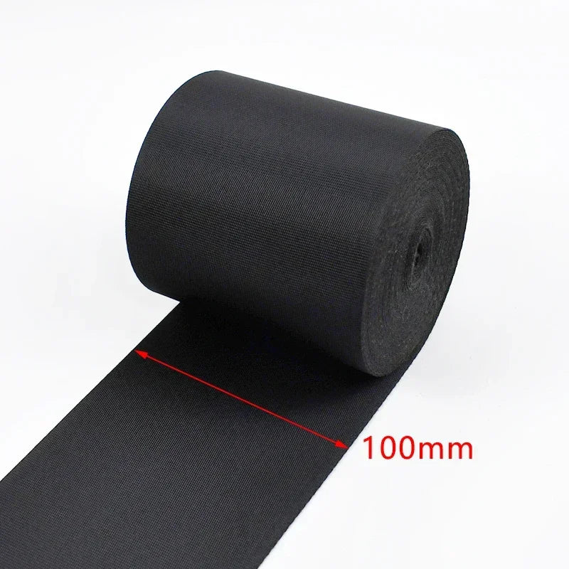 80/1000Meters 10-100mm Black Webbing Nylon Strap 0.8mm Thick Backpack Ribbon Decoration Sewing Bias Tape Belt Fixed Band Accessories