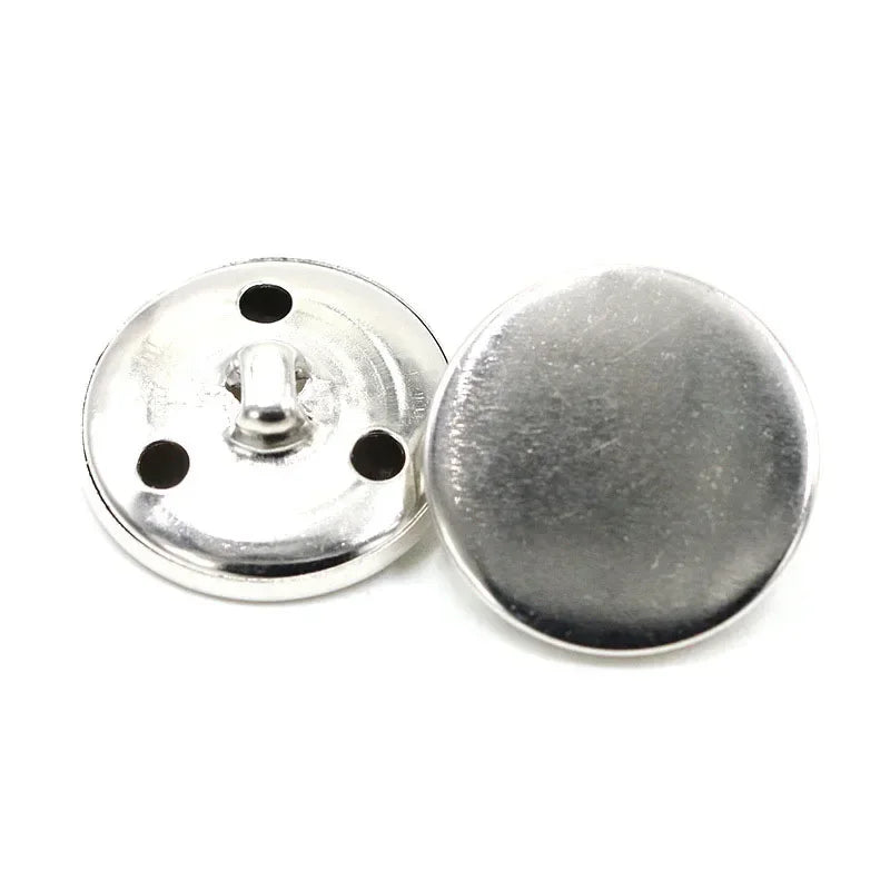 30/1200Pcs 15-25mm Vintage Mushroom Shank Button Metal Round Decor Buckle Jackets Fastener Clothes Sewing Replace Buttons Accessories