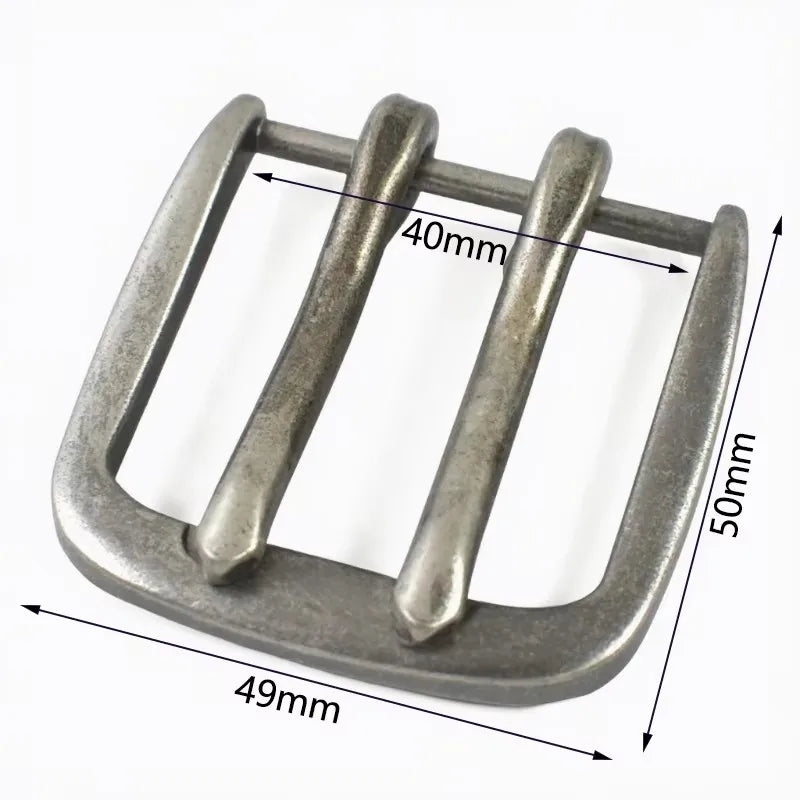 3/100Pcs 40mm Metal Pin Buckle Garment Belt Adjuster Clasp Double Bag Strap Hook Pants Jeans Buckles DIY Sewing Accessories
