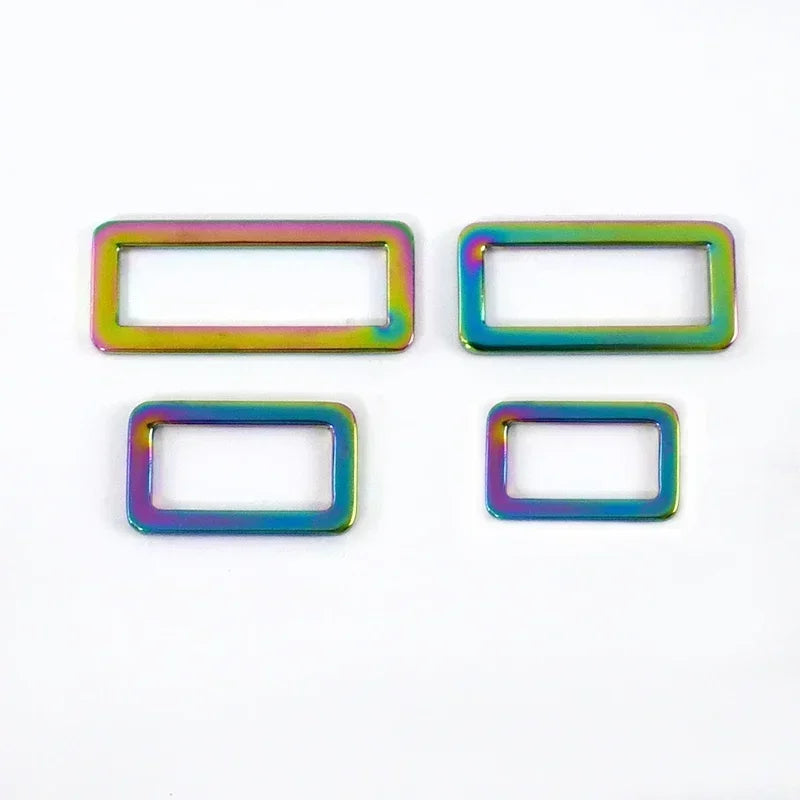 15/500Pcs 20-50mm Metal Ring Buckle Bag Strap Tri Glide Slider Adjuster Webbing Backpack Belt Clasp Hook DIY Hardware Accessories