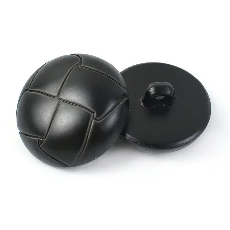 30/1000Pcs Imitation Leather Buttons Retro Round Plastic Button for Coat Jacket Windbreaker DIY Clothing Sewing Accessories