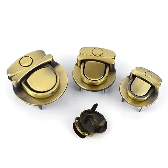 8/200Pcs Metal Round Clasp Turn Twist Lock Buckle for Bag DIY Handbag Clasps Purse Hardware Closure Locks Luggage Accessories