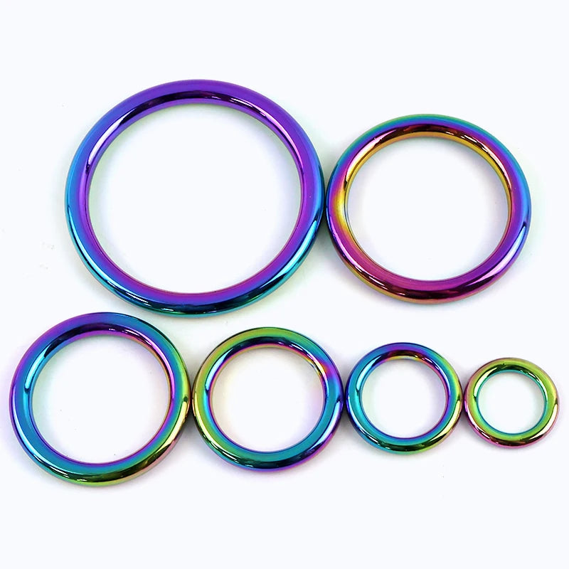 15/500Pcs 15-50mm Seamless Metal O Ring Buckles for Bag Strap Dog Collar Belt Rings Clasp Key Chain Hooks Loop Leather Accessories