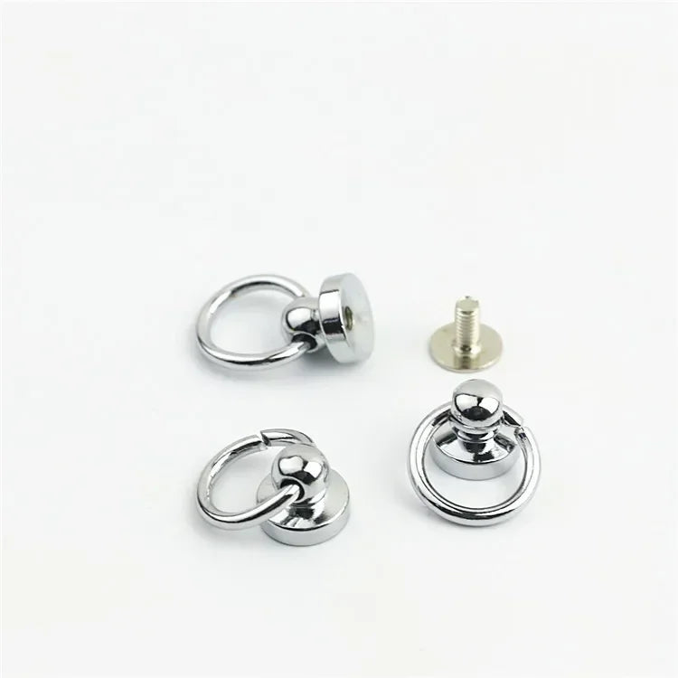 15/500Pcs 10mm Metal Side Clip Buckle Handbag Strap Screw Rivet Hook Phone Shell Stud O Ring Clasp DIY Bags Making Accessories