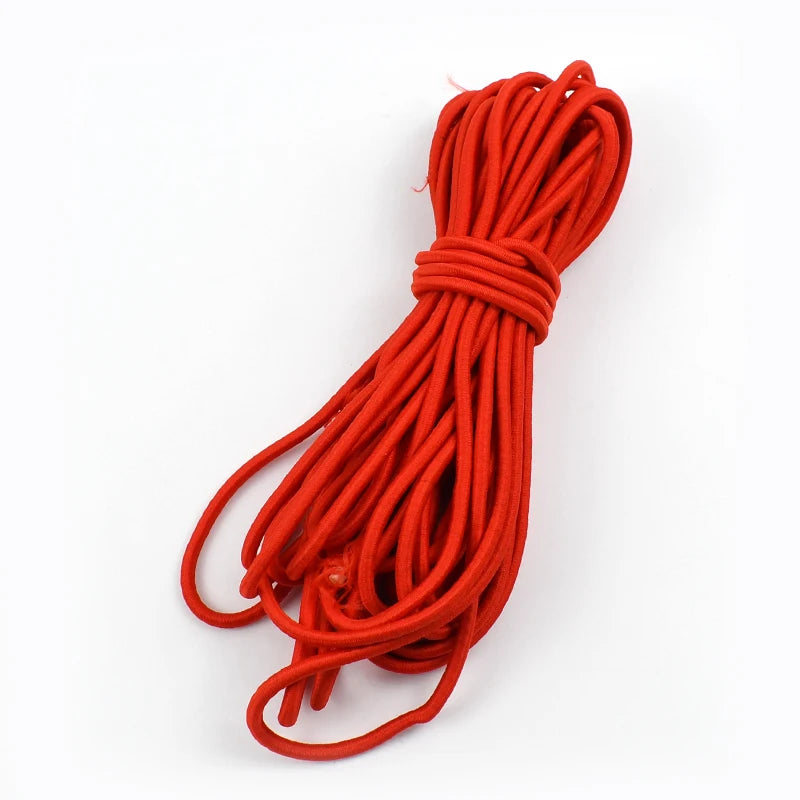 5mm Round Elastic Rope 10/300Meters Color Rubber Bands HairBand Elasticity Band Belt Drawstring Bungee Cord Sewing Supplies
