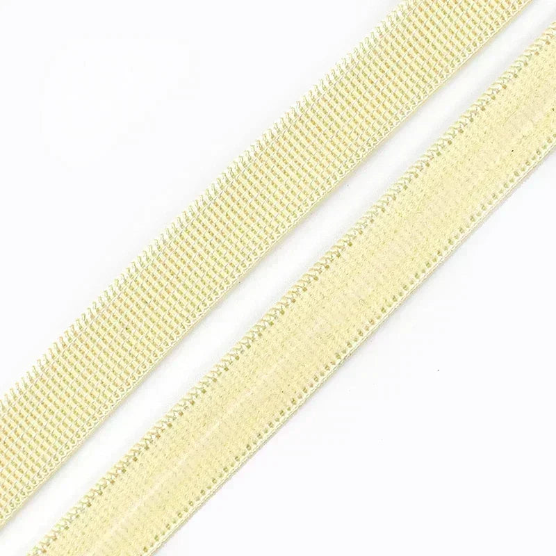 15/500M 10mm Non-slip Silicone Elastic Band Bra Stretch Ribbon Tape Underwear Strap Rubber Bands Belt DIY Sewing Accessories