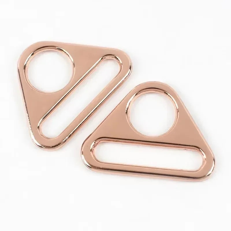 20/50/100Pcs 25mm Zinc Alloy Anti-Slip Triangle Buckles Strap Rings for Bikini Bras Handbags Garment Sewing Hardware Connection Craft