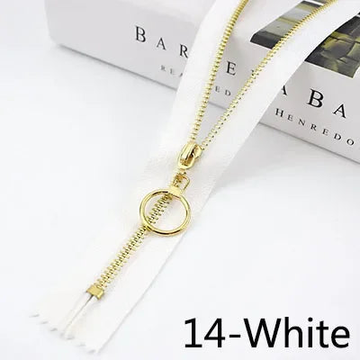 Meetee 20pcs 15-30cm 3# Metal Zipper Closed End Black White Zippers DIY Bag Purse Wallet Shoes Garment Zip Sewing Accessory