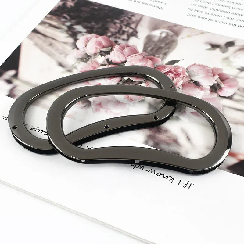 3/100pcs Oval Rings Metal Bag Handles Bags Eyelet Frame Kiss Clasp Clutch Handbag Hardware Accessories DIY Leather Crafts