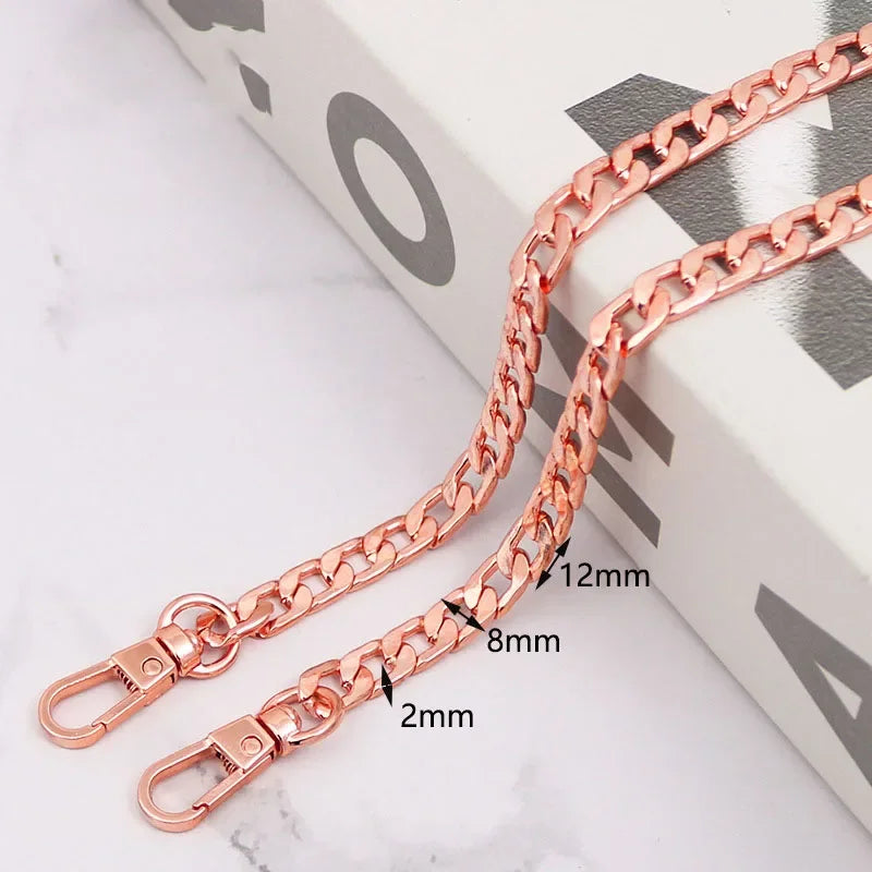 2/70Pcs Meetee 100/120cm Metal Purse Chains Bags Strap Replacement Shoulder Crossbody Bag Straps Wallet Handle DIY Handbags Hardware