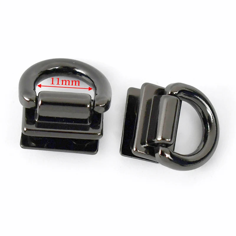 8/200Pcs D Ring Metal Bag Side Edge Hanger Buckle Bags Strap Clip Clasp for Handbag Handle Connector DIY Leather Craft