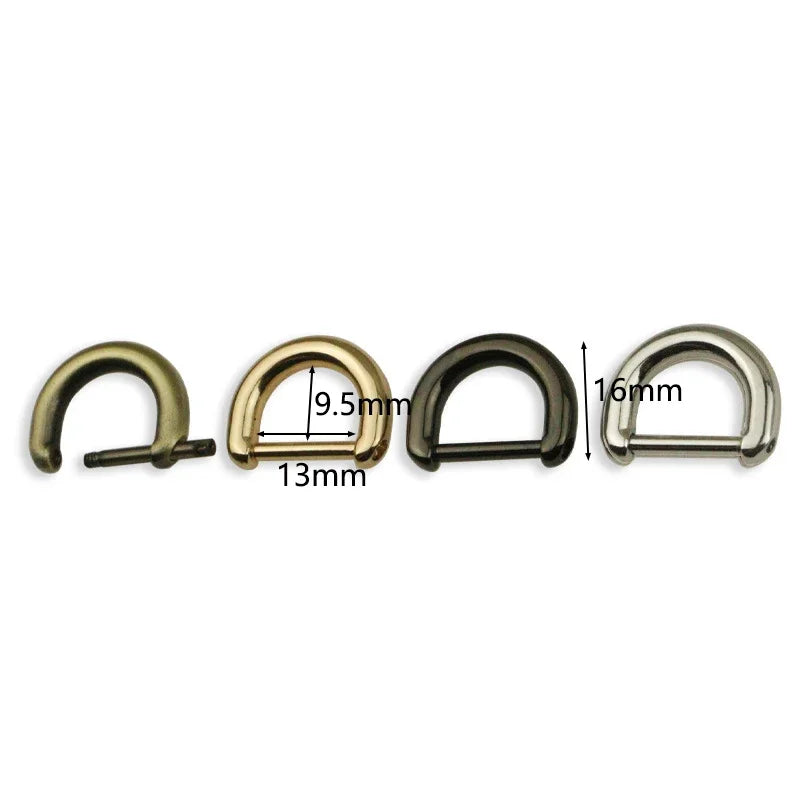 8/300pcs Meetee Detachable Screw D Buckle U Ring Metal Bag Chain Adjuster Hanger Hook Clasp Handle Connector DIY Handbag Accessories