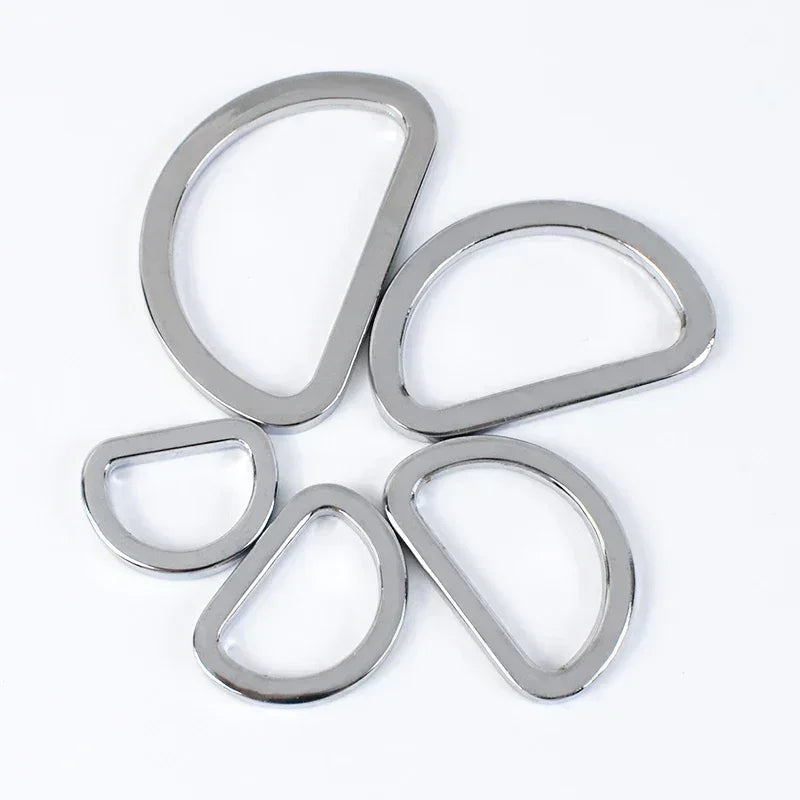20/710Pcs 16-38mm D Rings Metal Buckles for Bag Strap Belt Loops Handbag Webbing Clasp Connector Leather Hook DIY Hardware Accessory