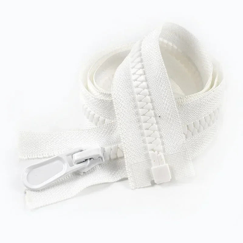 3/100Pcs Meetee 8#15# Resin Zippers 70-150cm Open End Long Zip Down Jacket Coat Double Sliders for Sewing Garment Repair Tailor Accessory
