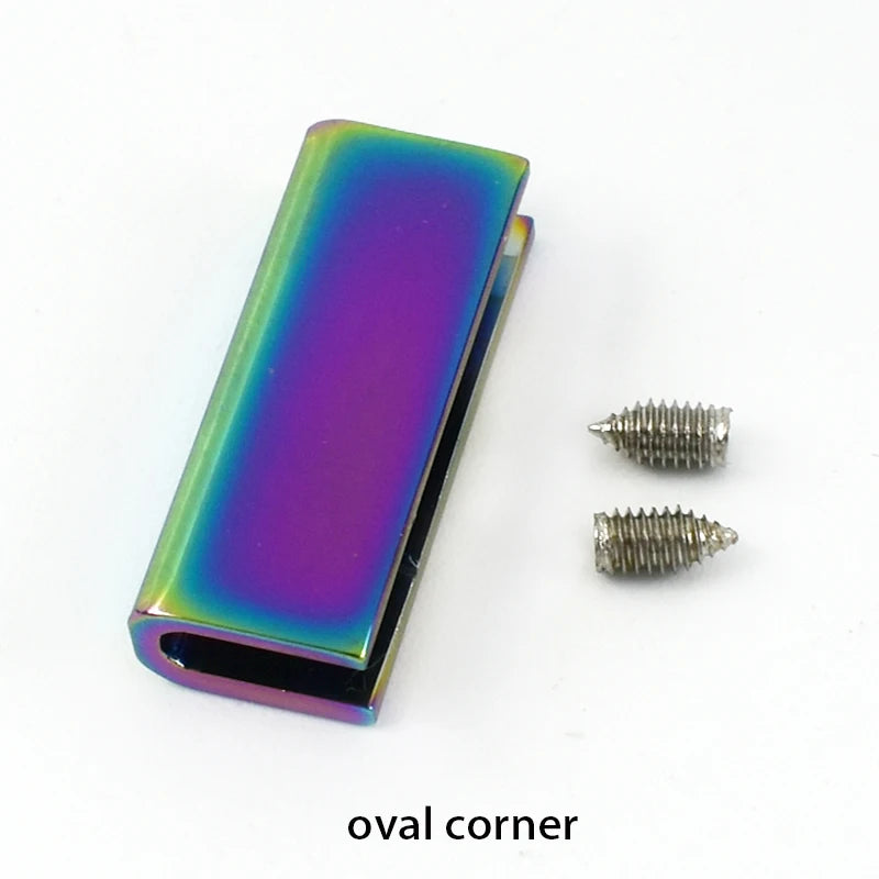 15-500Pcs Metal Bag Buckle Side Clips Protector Corner Screws Clip Clasp for Webbing Belts Tail End Plug LeatherCraft Accessories