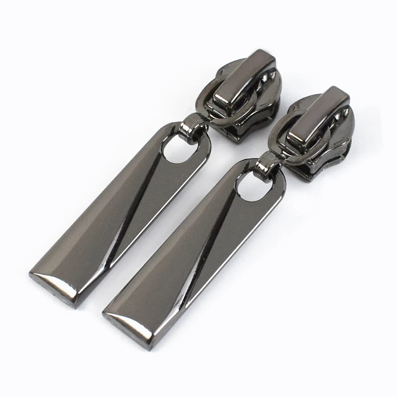 15/550pcs 5# Zipper Sliders for Resin/Nylon/Metal Zippers DIY Clothes Jacket Coat Luggage Zip Head Repair Kit Sewing Accessories