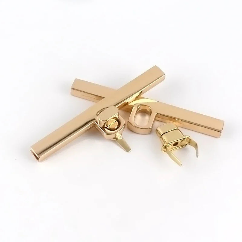 3/120Pcs Metal Twist Turn Locks Buckle Handbag Rectangle Closure Buckles Women Bag Purse Kisss Clasp DIY Hardware Accessories