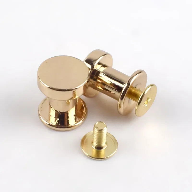 Meetee 20/700pcs 11/13/15mm Flat Head Screws Nail Rivet Buckle Bags Strap Decor Foot Screw Nails Clasp DIY Hardware Accessories