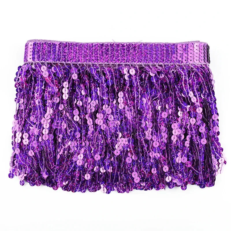 3/120Meters 16cm Sequin Tassel Lace for Sewing Clothes Wedding Dress Fringe Ribbon Curtain Decorative DIY Garment Accessories