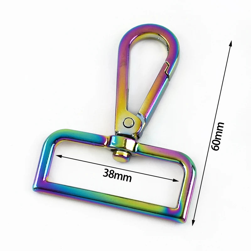 8/250Pcs Rainbow Metal Buckle Lobster Swivel Clasp Snap Hook for Bags Strap Carabiner Clips Keychain DIY Hardware Accessories
