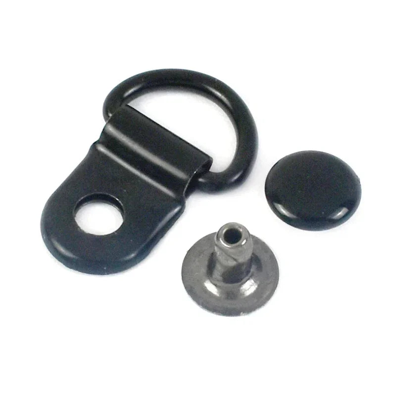 30/1000Sets Metal Side Clip Buckle 9x14mm Backpack Strap Connection Nail Hook Shoelace D Ring Rivet Fastener Buckles Supplies