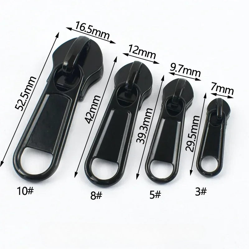 20Pcs 3# 5# 8# 10# Nylon Zippers Tape + Zipper Sliders 5Meters Clothes Sewing Zip Roll Replace Repair Zips Pull Head Closure Accessory