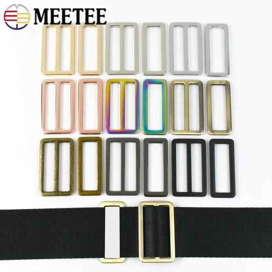 50Pcs 20-50mm Metal D Rings Rectangle Loop Tri-Glide Buckle Slider Adjuster Bag Backpack Strap Buckle Garment DIY Accessory