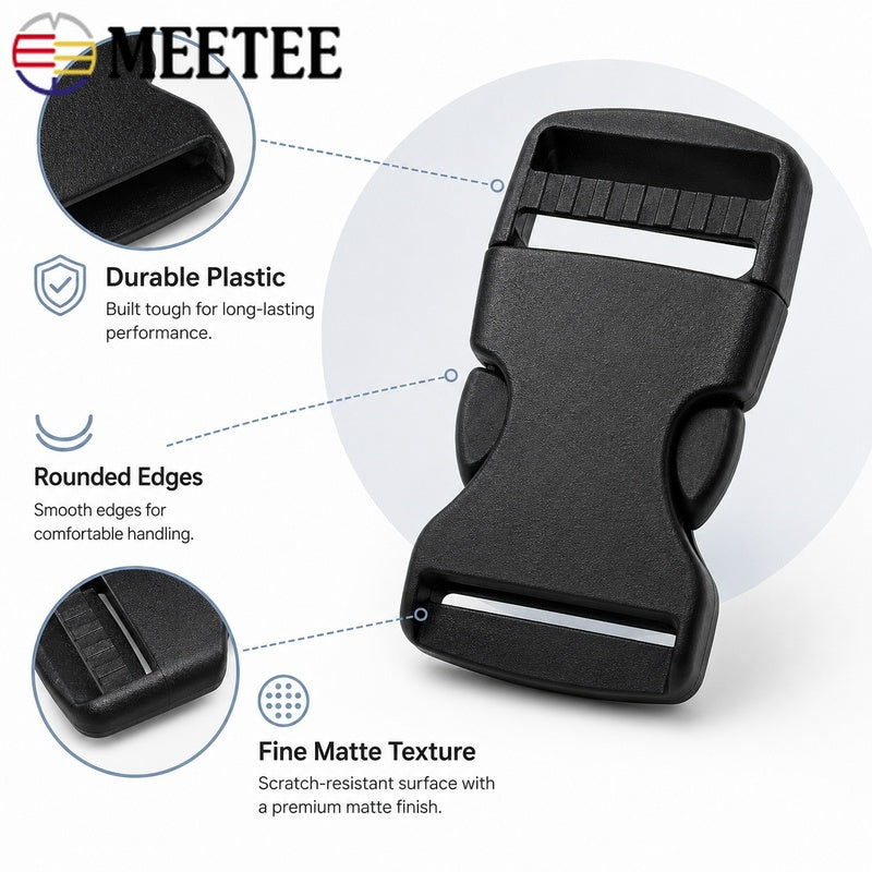 50/100Pcs 20-50mm Plastic Side Release Buckles Quick Adjusting Clips for Backpack Straps Dog Collars Webbing Belts Luggage Repair