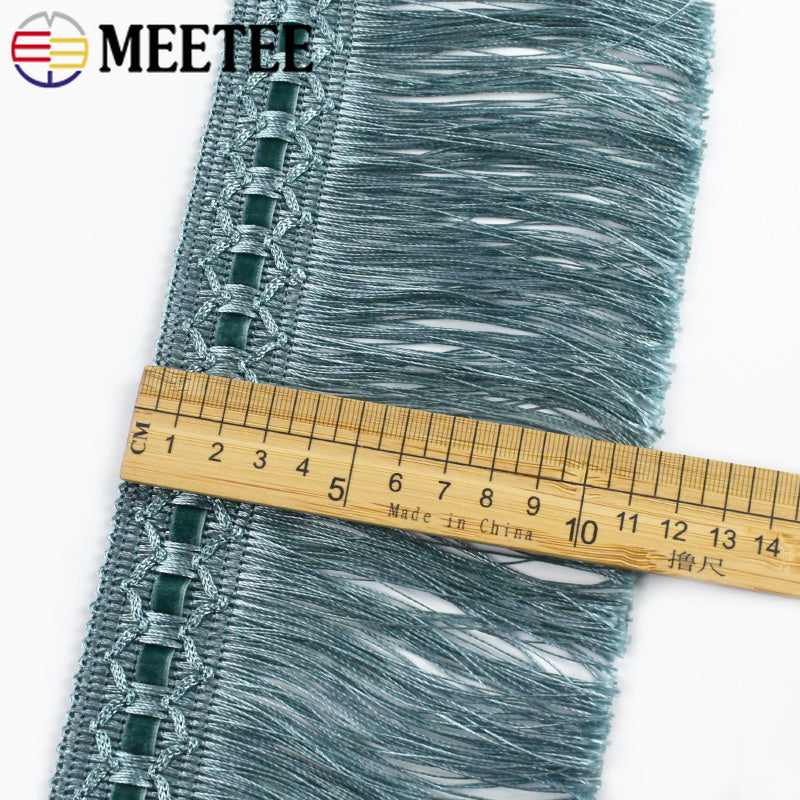 2/20Meter 10cm Polyester Tassel Fringe Trim Sewing Decorative Lace Ribbon for Dance Dress Curtain Tassels Clothes Bag Accessories