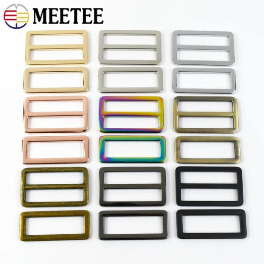 50Pcs 20-50mm Metal D Rings Rectangle Loop Tri-Glide Buckle Slider Adjuster Bag Backpack Strap Buckle Garment DIY Accessory