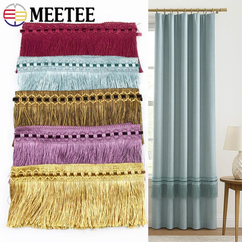 2/20Meter 10cm Polyester Tassel Fringe Trim Sewing Decorative Lace Ribbon for Dance Dress Curtain Tassels Clothes Bag Accessories
