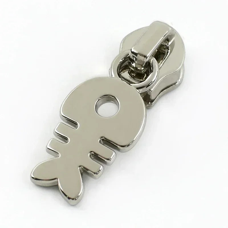 Meetee 100Pcs 5# Nylon Zipper Sliders for Bags Garment Decor Zippers Puller Tents Home Textiles Zip Repair Sewing Accessories