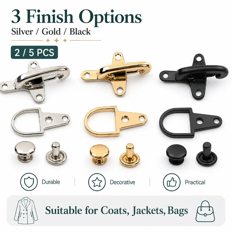 5/200Pcs Fireman Clasp Belt Buckle 4/5cm Metal Buckles Jacket Carabiner Clip Lobster Clasps Toggle Hook Clothing Fasteners
