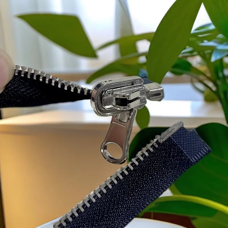 5Pcs 70-100cm Double Sliders Open-End Zippers 5# 8# Metal Zipper Clothing Closure Zip Luggage Replace Zips Sewing Accessories