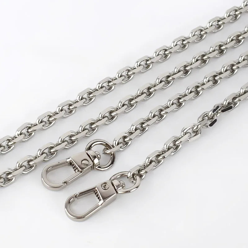 Meetee 3/100pcs 60-120cm Bag Chain Shoulder Strap Buckles for Handbag Replacement Handles Hook DIY Luggage Hardware Parts Accessories