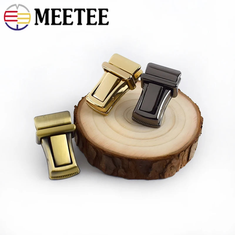 5/150pcs 21x35mm Rectangular Pressed Push Metal Locks Women Handbags Lock Snap Decor Clasps Closure DIY Leather Bag Accessories