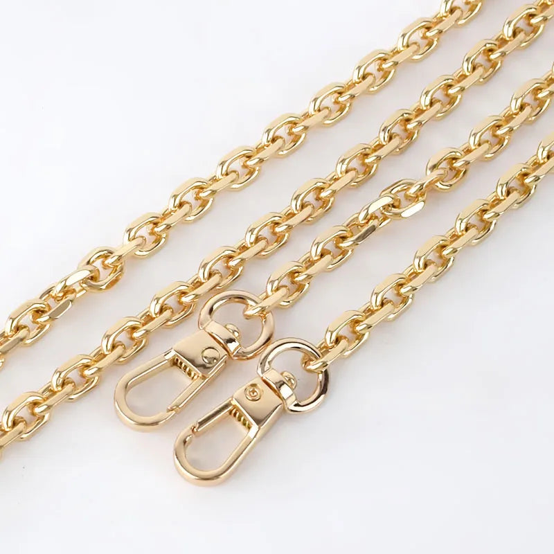 Meetee 3/100pcs 60-120cm Bag Chain Shoulder Strap Buckles for Handbag Replacement Handles Hook DIY Luggage Hardware Parts Accessories