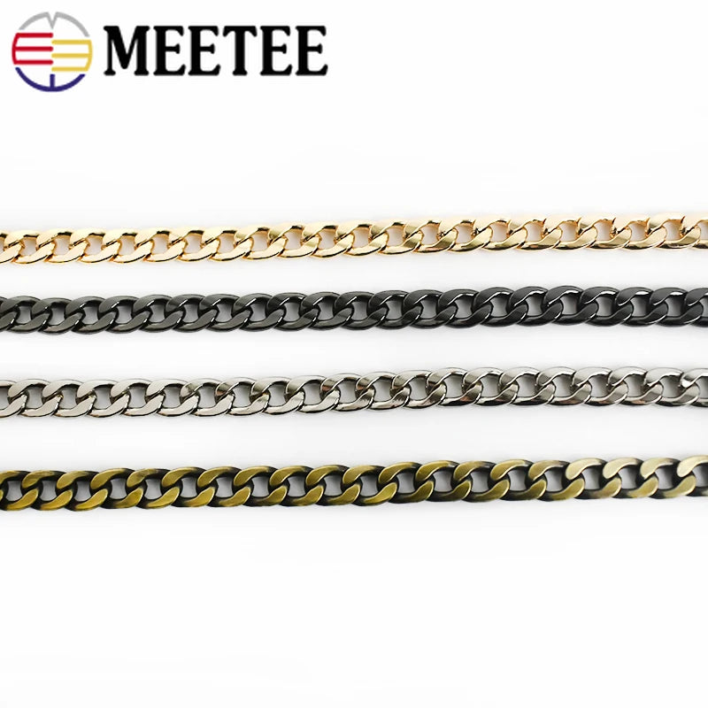 50Meters 8mm Metal Chains Shoulder Bag Straps Women Handbag Purse Adjusted Strap Chain DIY Replacement Handle Accessories