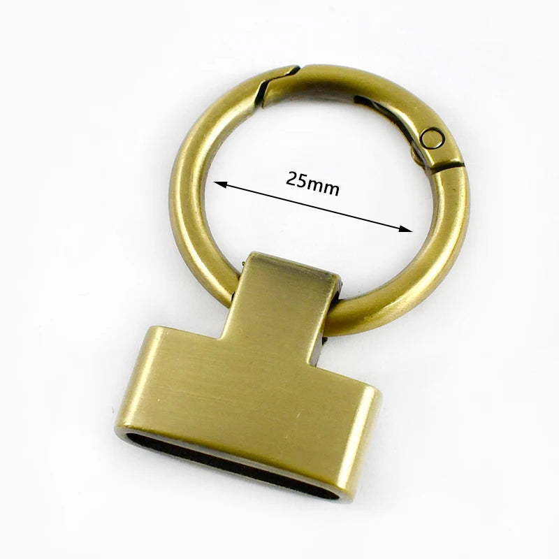 8/200Pcs 20/25mm Metal Ring Buckles Keychain Hook Bag Strap Connector Clasp Cord End Handbags DIY Sewing Hardware Accessories