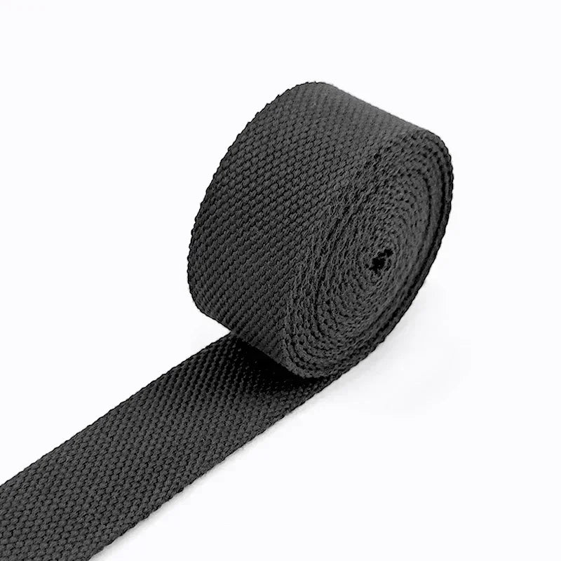 5/150M 20/25/32/38/50mm 2mm Thick Webbing Polyester Cotton Canvas Webbings Ribbon for Backpack Strap Belt Tape Garment Woven Band