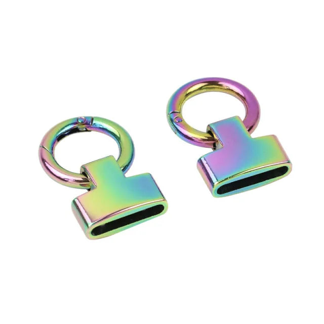 8/200Pcs 20/25mm Metal Ring Buckles Keychain Hook Bag Strap Connector Clasp Cord End Handbags DIY Sewing Hardware Accessories