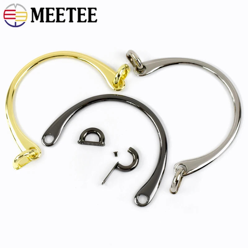 2/70Pcs Metal Bags Handles Buckle for Woven-Bag Handle U Shape Purse Frames Handbag Brackets Sewing DIY Hardware Accessories