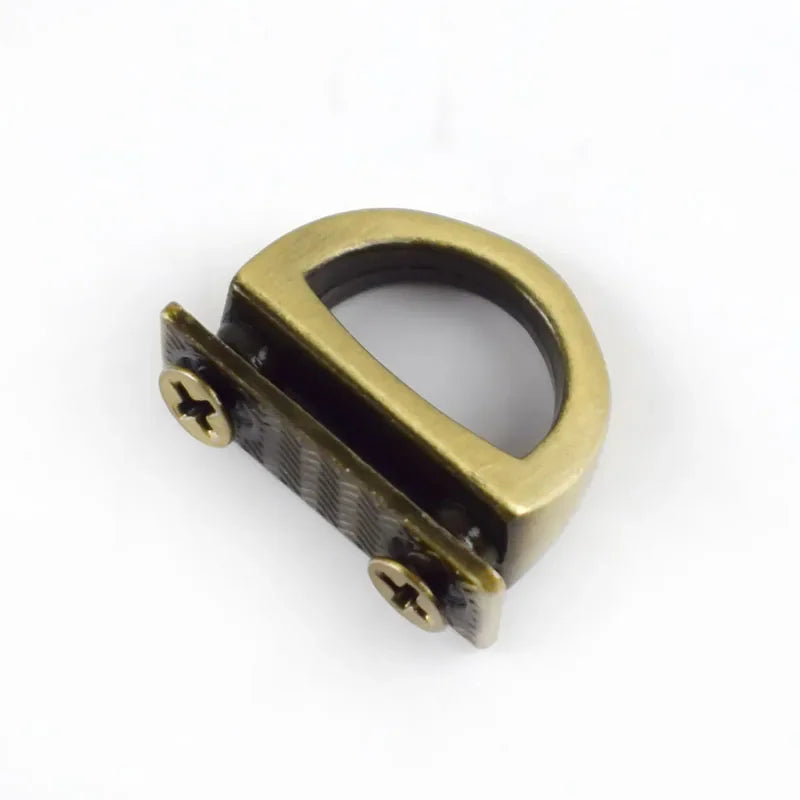 Meetee 10/300Pcs 14mm Metal D Ring Bag Side Clip Buckles Screw Handbag Chain Hanger Hook DIY Strap Hardware Accessories