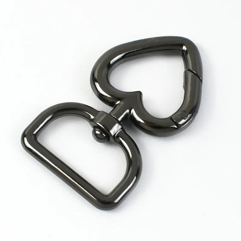 8/270Pcs Heart Metal Buckles Swivel Clasp Snap Hook Carabiner for Bag Strap Keychain Belt Buckle Diy Hardware Leather Accessories